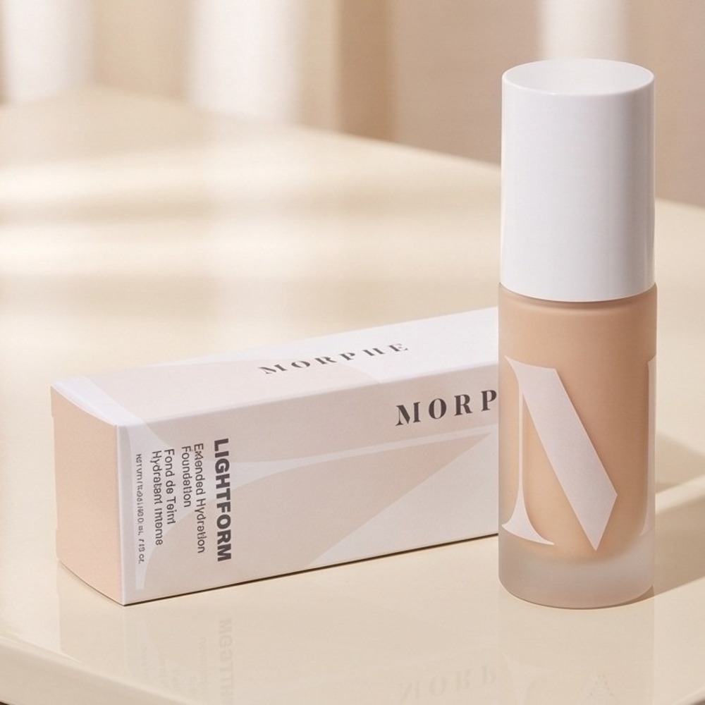 Morphe Lightform Extended Hydration Foundation Medium 09W Peach Undertones 1oz